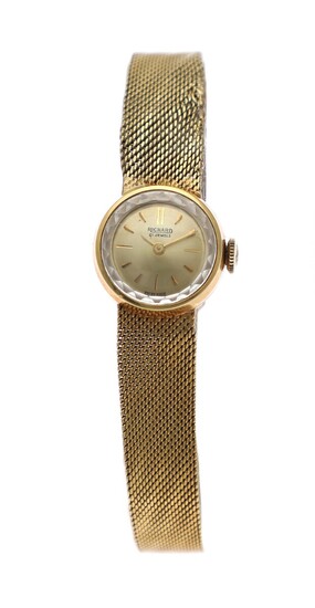 NOT SOLD. Richard: A lady's wristwatch of 18k gold. Mechanical movement with manual winding. 1960s....