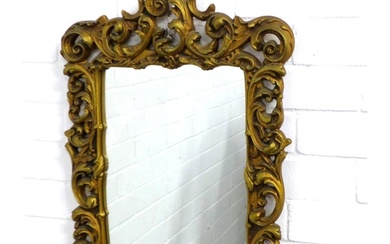 Rococo style gilt framed wall mirror, 45 x 62cm.