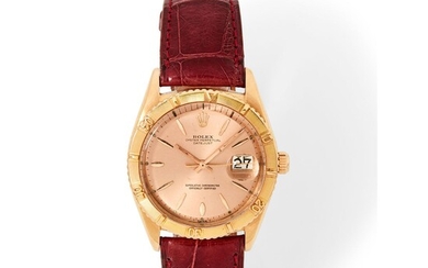Rolex, Datejust Turn-O-Graph, Réf. 1625, n° 155xxxx, vers 1967. Une rare et belle montre en...