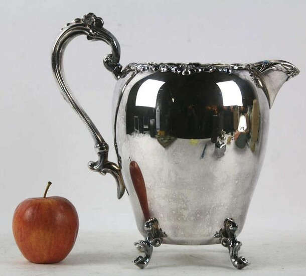 SHERIDAN ANTIQUE SILVER PLATE PITCHER