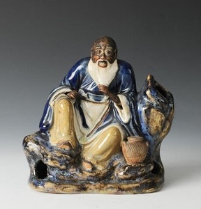 Shiwan Statue of a Fisherman, 18th-19th Century