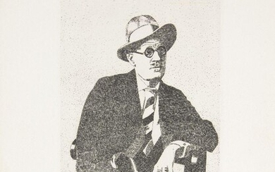 Sir Peter Blake CBE RDI RA, British b.1932- James Joyce in Paris 1983-1984; the incomplete suite of seven etchings on wove, inscribed variously 'proof.' Joyce in the 1920's' signed and dated in pencil, from the suite of nine, published by...