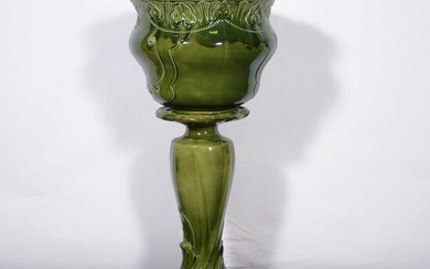 Staffordshire pottery jardiniere and stand