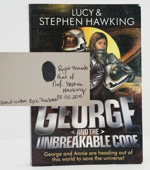 Stephen Hawking Signed Book "George and the Unbreakable