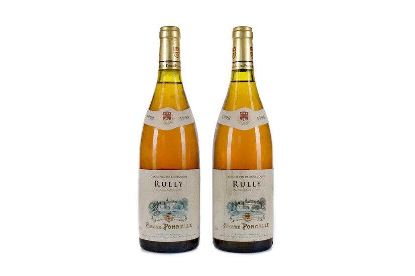 TWO BOTTLES OF PIERRE PONNELLE RULLY WHITE