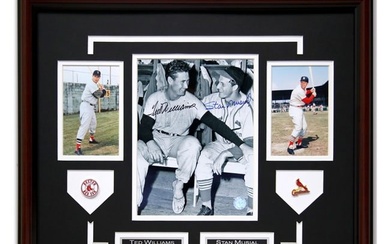 "The Joy of the Game": Ted Williams & Stan Musial Signed Locker Room Photograph
