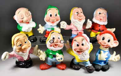The Seven Dwarves Whistling Toy Figures, by Disney, 1963, and...