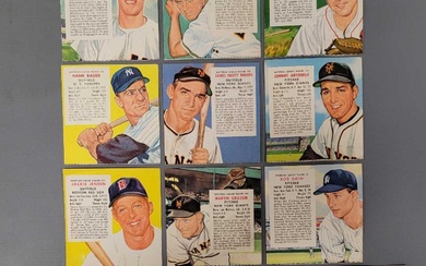 Thirteen 1950s Red Man tobacco baseball cards