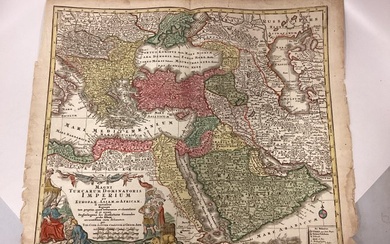 Tobias Conrad Lotter Map Of Eastern Mediterranean & Middle East