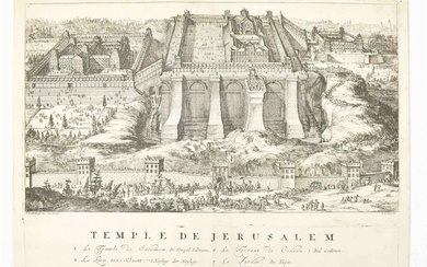 [Topo ROW] [Jerusalem] Temple de Jerusalem. Romeyn de Hooghe Vue détaillée du Temple de Salomon...