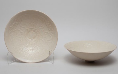 Two Chinese Ding Type Porcelain Bowls
