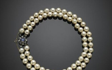 Two strand mm 9.50/10 circa cultured pearl necklace
