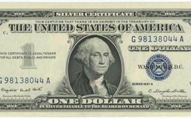 United States Silver Certificate 1 Dollar 1957 A C 2