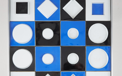 VICTOR VASARELY. “Unité Plastique”, ca 1973, verso signed and numbered 26/75.