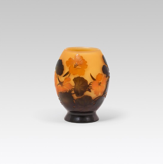 Vase with geraniums