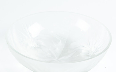 Verlys frosted glass bowl in the Thistle pattern
