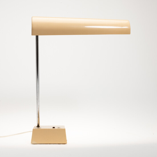 WOLFGANG TÜMPEL. Waldmann, lamp / table lamp, model 'Odette', metal, plastic, Germany, 1960s.