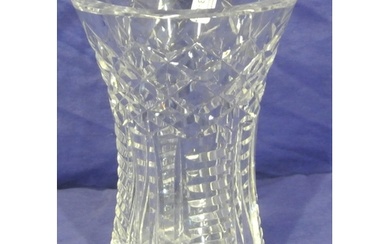 Waterford Crystal flared flower vase with strawberry diamond...