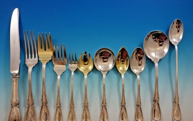 Wellington by Durgin Sterling Silver Flatware Set for 12 Service 146 pieces