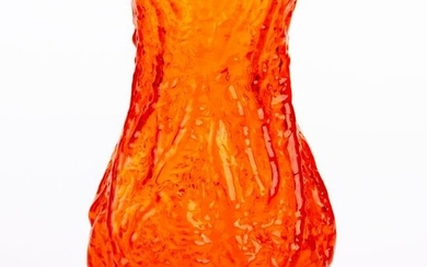 Whitefriars Tangerine Bark Glass Designer Vase