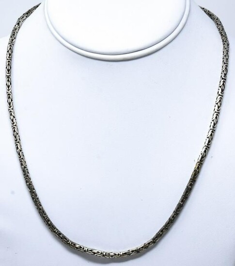 Woven & Articulated Sterling Silver Necklace Chain