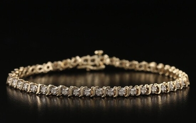 10K 1.15 CTW Diamond Link Bracelet