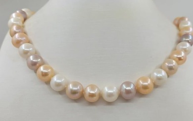 11x12mm Multi Edison Pearls - 925 Silver - Necklace