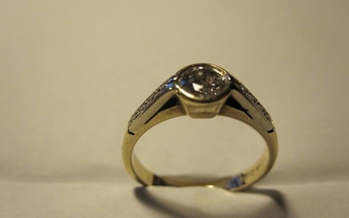 14 kt. Gold - Ring - 0.47 ct Diamond - Diamonds