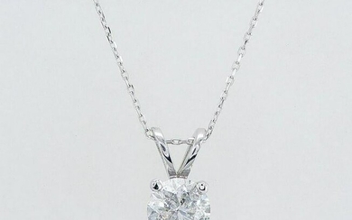 14 kt. White gold - Necklace with pendant - 1.50 ct