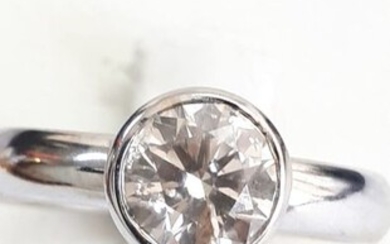 14 kt. White gold - Ring - 1.19 ct Diamond