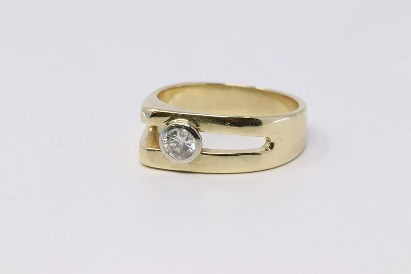 14KT Yellow Diamond Ring.
