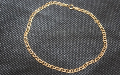 18 kt. Gold - Flattened marine link bracelet