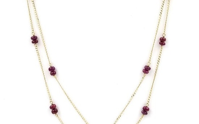 18 kt. Gold - Necklace Ruby