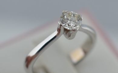 18 kt. White gold - Ring - 0.63 ct Diamond