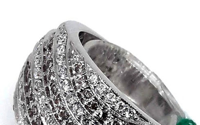 18 kt. White gold - Ring - 1.40 ct Diamond - Gray Diamonds