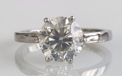 18 kt. White gold - Ring - 2.50 ct Diamond