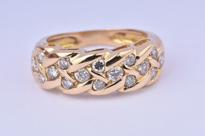 18 kt. Yellow gold - Ring - 0.60 ct Diamond