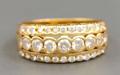 18 kt. Yellow gold - Ring - 0.87 ct Diamond