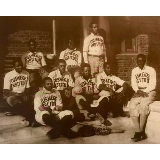 1880's Tuskegee Institute Baseball Team Sepia Tone