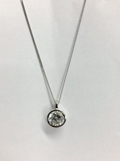 18ct gold diamond pendant and necklace ,0.50ct h...