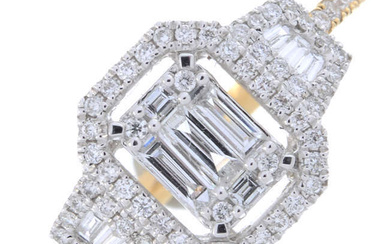 18ct gold vari-cut diamond dress ring