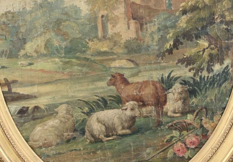 18th century FRENCH school ? Pair of pastoral...