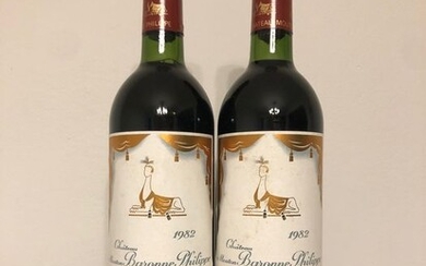 1982 Chateau Mouton Baronne Philippe en Hommage a Pauline - Pauillac 5ème Grand Cru Classé - 2 Bottles (0.75L)