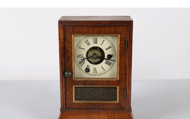 19TH-CENTURY AMERICAN ROSEWOOD CASED MANTLE CLOCK
