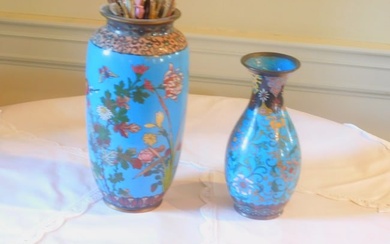 2 Cloisonne vases