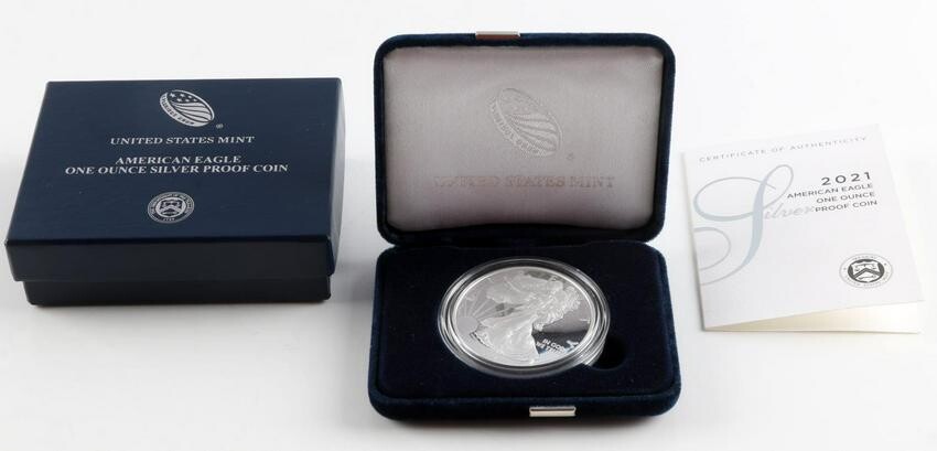 2021 TYPE 1 US MINT SILVER EAGLE PROOF COIN