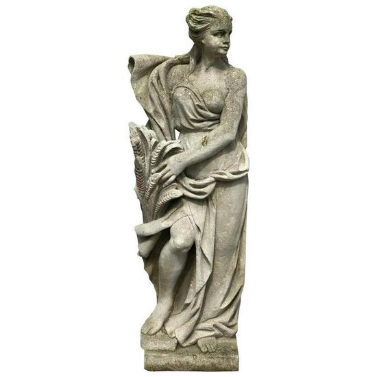 20th Century Stone Statue of Vicenza Depicting the