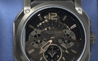 Visconti - Automatic Watch 2-Squared Chrono Dark - Shark Strap 09/99 - KW35-05 - Men - NEW
