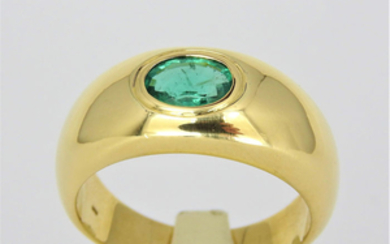 18 kt. Yellow gold - Ring - 0.95 ct Emerald