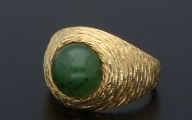 18 kt. Gold - Ring Jade